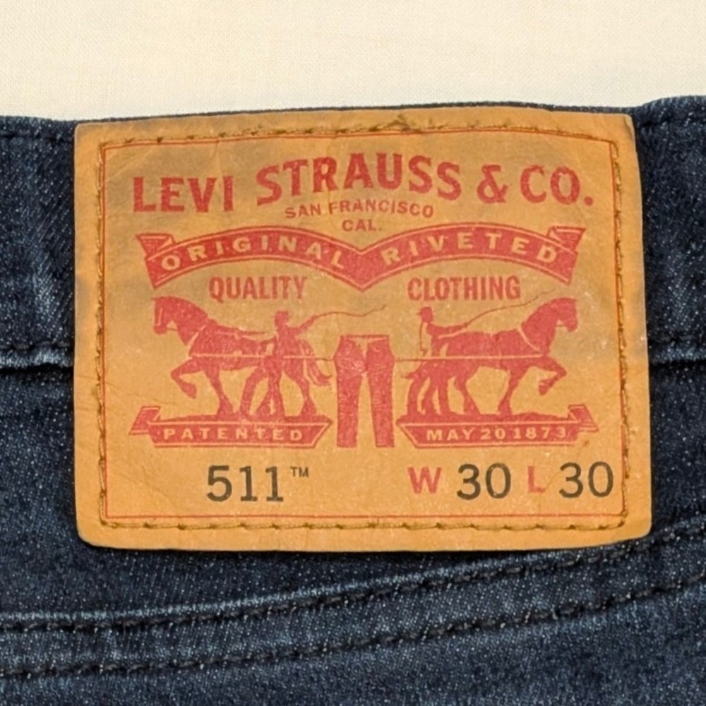 Levi's 511 Slim Fit Jeans Mens 30x30 Dark Wash Indigo Denim